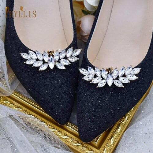 PHYLLIS G07 Rhinestone Shoe Clips for Women Bridal Shoe Clips 2021 Shoes AccessoriesLadies Shoes Upper Accessories Shoe Buckle