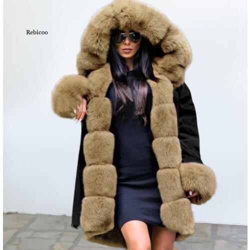Womens Plus Velvet Warmth and Thick Mid-Length Cotton Coat and Fur Collar Coat Winter Coat