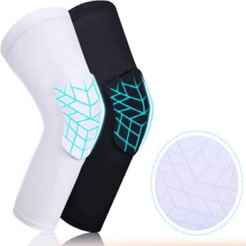 1PCS Basketball Knee Pads Protector Compression Sleeve Honeycomb Crashproof Antislip Leg Sleeve Protective Kneepad Support Guard