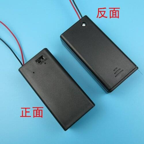 1PCS 9V Battery Case 9V Volt PP3 Battery Holder Box DC Case With Wire Lead ON/OFF Switch Cover