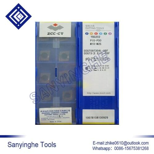 Free shipping high quality 10pcs/lots YBG202 CCGT09T304L-USF cnc carbide turning inserts