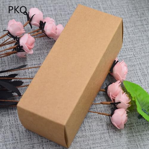 100pcs kraft paper oil packaging box black Cosmetics bottle packaging box brown lipstick box packaging 36x36x139mm