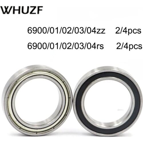 2/4pcs/Lot 6900-2RS 6901rs 6902zz 6903ZZ RS 6904-2rs zz The Rubber Thin Wall Deep Groove Ball Bearing Brand New