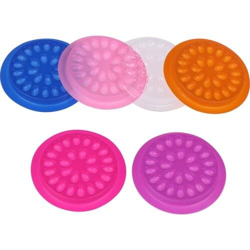 20pcs Glue Gasket Eyelash Glue Holder Adhesive Pallet Eyelash Extension Glue Pads Stand On Eyelash Plastic Glue Holder