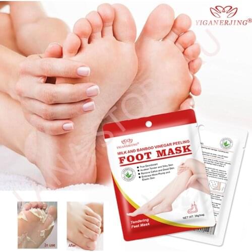 3 pairs YIGANGERJING Exfoliating Foot Mask Foot Patch Magic Skin Peeling Dead Skin Feet Mask Sosu Socks for Pedicure Socks Cream