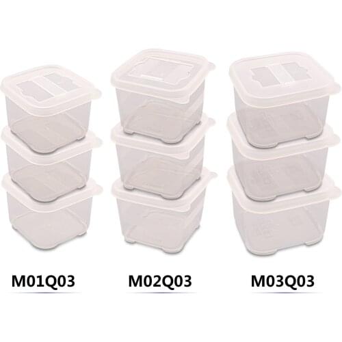 3PCs Food Grade Plastic Kitchen Food Storage & Organization Fresh-Keeping Box