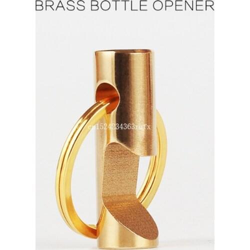 500pcs Mini Cylinder Shape Brass Bottle Opener Beer Openers With Keychain Keyring Beer Opener Wine Openers