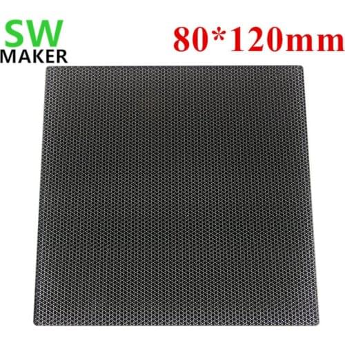 80*120mm 400Deg Upgrade square 80x120 carbon crystal glass platform anti-warping edge, easy to take model for 3D printer hot bed