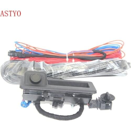 ASTYO Car RGB Rear view Camera +Cable For VW Golf Plus Jetta MK5 MK6 Tiguan Passat B7 RNS315 RCD510 RNS510