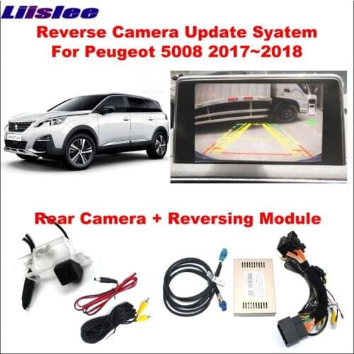 Car Front Reversing Rear View Camera For Peugeot 5008 2017~2018 Original Screen Upgrade Interface Module HD Digital Decoder