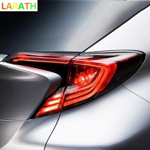 The New For Toyota C-HR CHR 2016 2017 Auto Exterior Accessories Styling ABS Chrome Rear Tail Light Lamps Mouldings Cover 6PCS