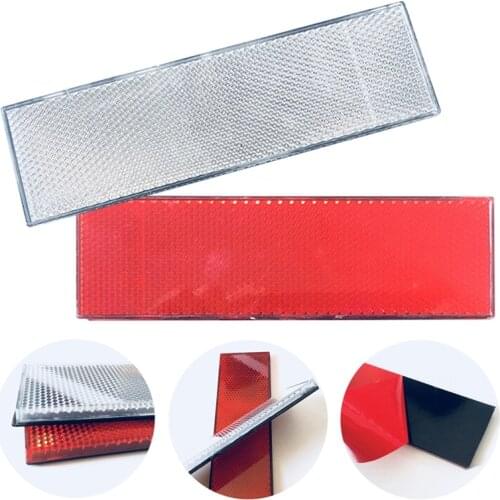 White Red Warning Reflective Safety Plate Tape Reflector Stickers For Car Truck