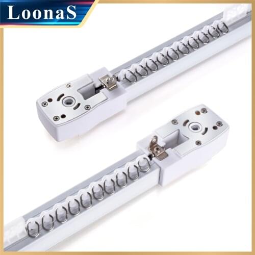 Quiet Smooth Silent Curtain Motor Track Rail Maximum 50kg Load Free Customized Length Support