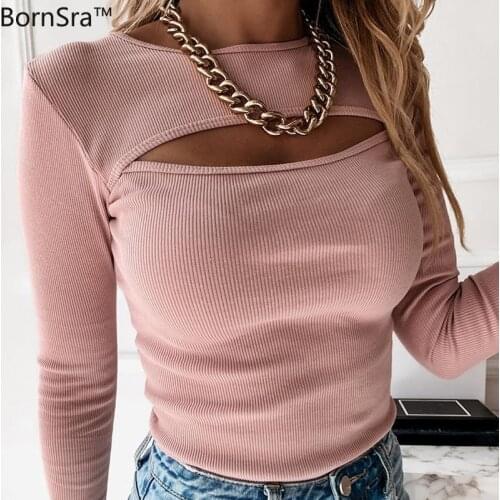 Женские длинные футболки Bornsra China At AliExpress