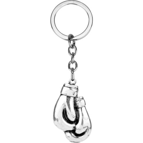 Boxing Glove Pendant Keychain Jewelry Cute Enamel Keyring Key Chain Car Bag Purse Accessories
