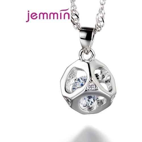 Top Sale 925 Sterling Silver Long Chain Square Heart Love Pendant Necklace Women Fashion Statement Necklaces Wholesale