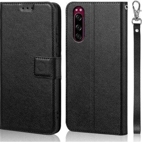 Leather case For Sony Xperia 5 Flip case card holder Holster Magnetic attraction Cover Case Wallet Case