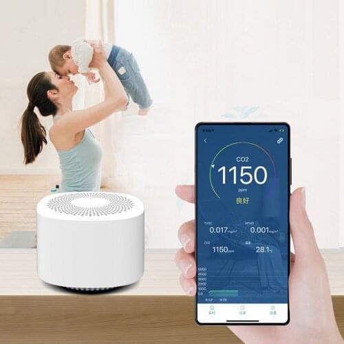 Digital CO2 Air Quality Detector Multifunctional Intelligent Household Indoor Carbon Dioxide Formaldehyde Temperature Monitor