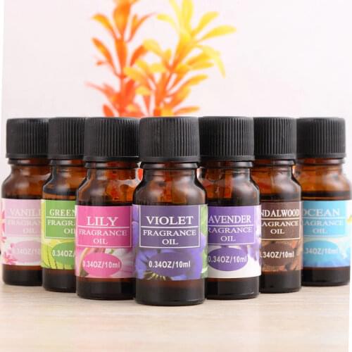 10ml Essential Oils 100% Pure Natural For Diffuser Burner Organic Body Relax Skin Care Air Freshening Humidifier Oil TSLM1