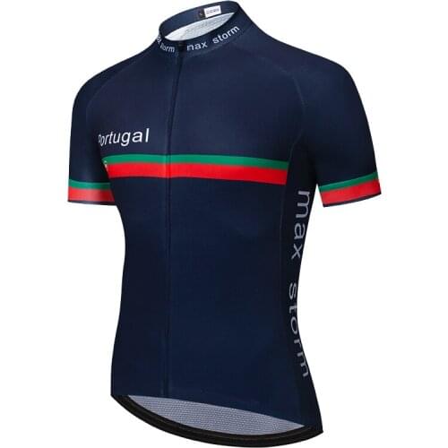 Cycling Jersey 2019 portugal Blue New Team Custom Road Mountain Racing Top Bike Jersey Maximum Storm