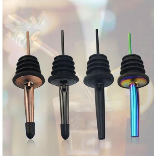 Sealed Wine Stopper Stainless Steel Wine Pourer Dispenser Bottle Caps Liquor Spirit Free Flow Spout Stopper Kitchen Bar Tools