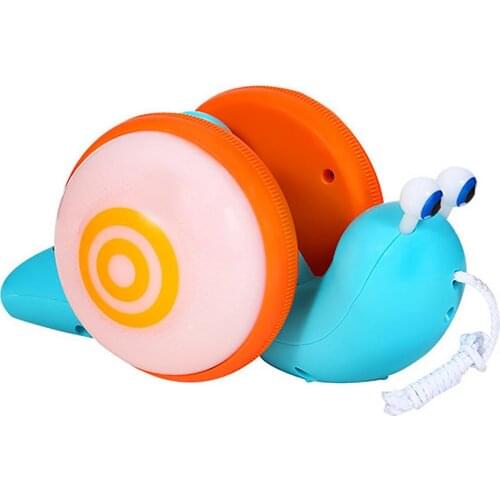 Toddler Walking Snail Toy Animal Push Pull Toy with Pull String Electric Walking Snail Toy Children Christmas birthday Gifts