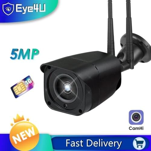 IP Camera 3G 4G SIM Card GSM Outdoor CCTV Camera 1080P 5MP HD Metal Wireless WIFI Home Security Camera IR Night Vision CamHi
