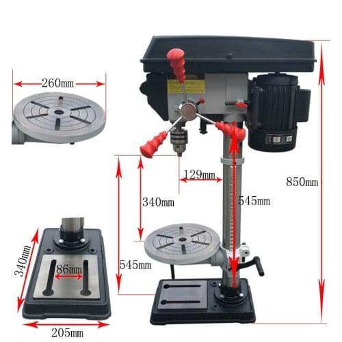 Laser Bench Drill Mechanical Accessories Tools Industrial Grade Small Milling Machine Home High Precision Drilling Machine 750W