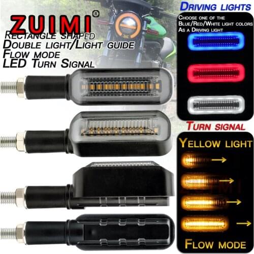 Motorcycle accessories 2pcs rectangular rectangle two-color LED running water strobe direction signal turn signal