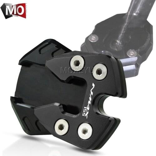 Motorcycle CNC Flat Foot Side Stand Extension Kickstand Pad Plate Support For YAMAHA NMAX155 NMAX N-MAX 155 2016 2017 2018 2019