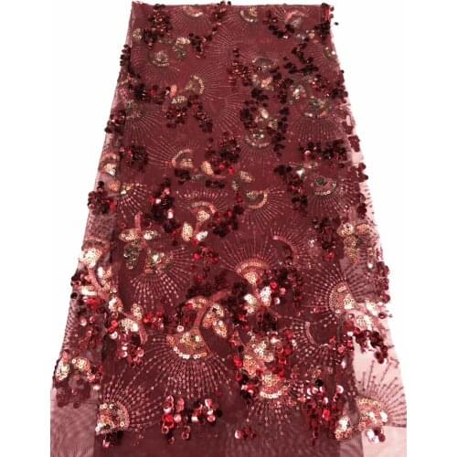 Nigeria Sequined Lace Fabric African Lace Fabric 2021 High Quality Lace French Mesh Lace Fabric R4008