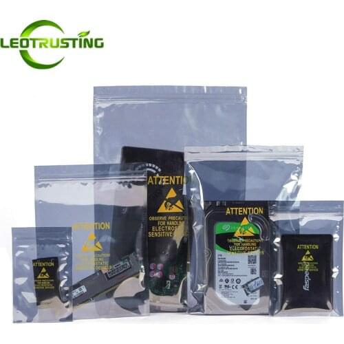 Leotrusting Anti Static Shielding Attention Print Zipper Bag ESD Anti-static Electronic Instrument Bag Waterproof Attention Bag