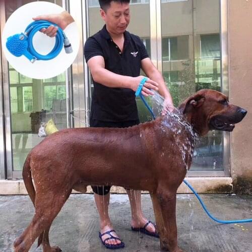Pet 2 In1 Bathing Tools Pet Cleaner Bath Nozzle Dog Bath Brush 2.5m Length Bathe Comb