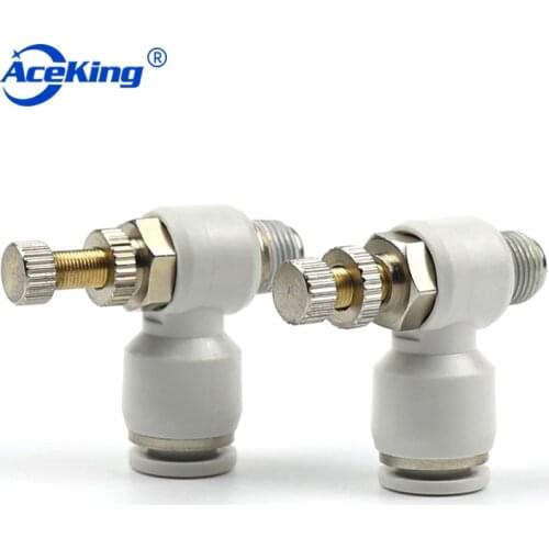 SL Cylinder gas pipe adjustable flow valve connector SL4 / 6 / 10 / 12 / 8-01-02-03-04 current limiting switch asl8-02