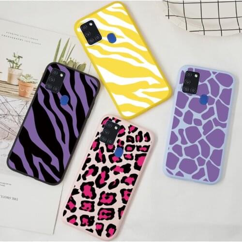 Zebra Leopard Case For Samsung Galaxy A51 A71 4G M12 A21S A31 Z40 A50 A70 Phone Cover TPU Silicone For Samsung M 12 A 51 71 Capa