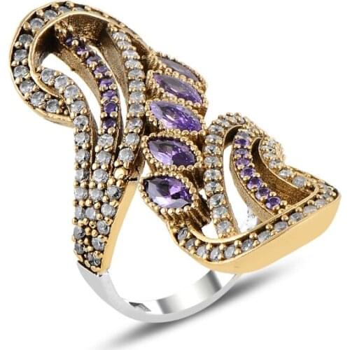 Silver 925 Sterling Authentic Zircon Stone Ring