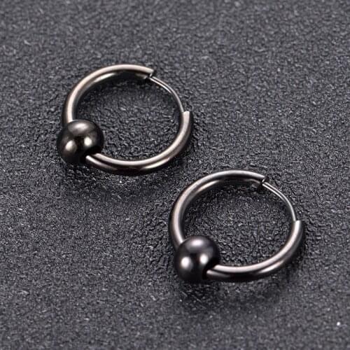 1 Pair Hoop Earrings for Women Men Punk Circle Charming Chic Party Jewelry Accessories