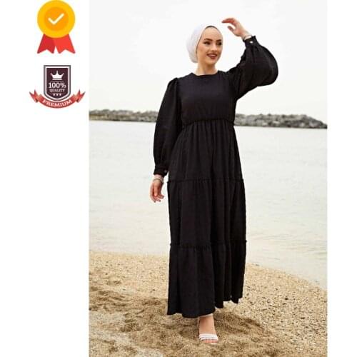 Bicycle Collar Seasonal |NEW SEASON| Womens Long Muslim Dress Kaftan Dubai Abaya Girl Hijab Dress Caftan Islamic Gift
