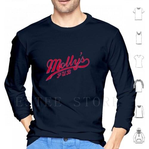 Chicago Fire Mollys Pub Hoodie Long Sleeve Chicago Fire Molly Pub Bar Wine Entertainment Irish