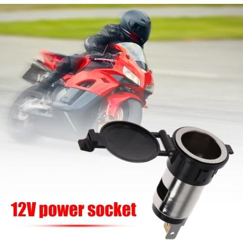 12V 120W Black + Sliver Universal Cigarette Lighter Charger Socket for Motorcycle Car Boat Power Plug & Socket Set