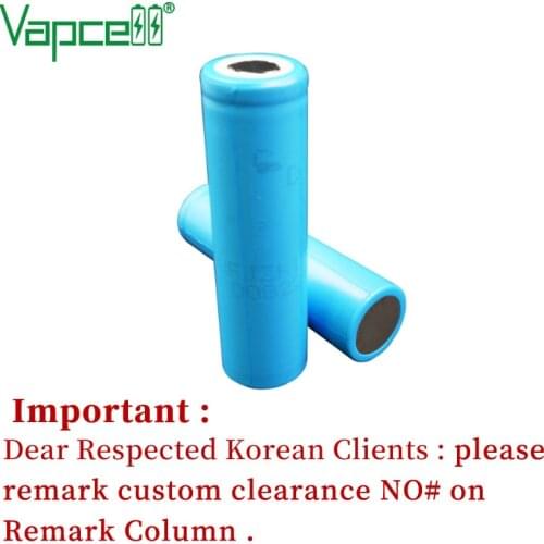 Vapcell 100% original 18650 3.7V 2500mAh battery (UR18650ZK) flat / button top rechargeable for Power tools / flashlights