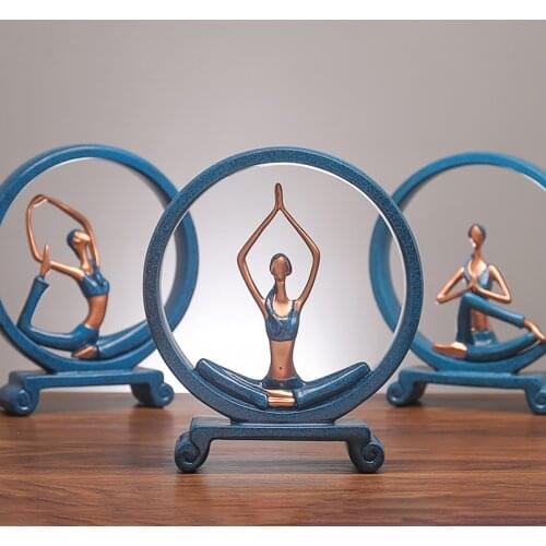 Yoga girl sports creative living room small ornaments bedroom TV cabinet room layout furnishings home decorations wedding gifts