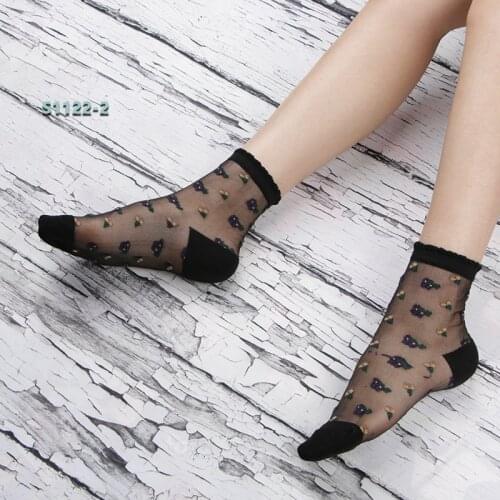 Women Spring Summer Sexy Glitter Mesh Fishnet Socks Female Shiny Soft Breathable Heap Socks Elastic Hosiery 1pair=2pcs s1122