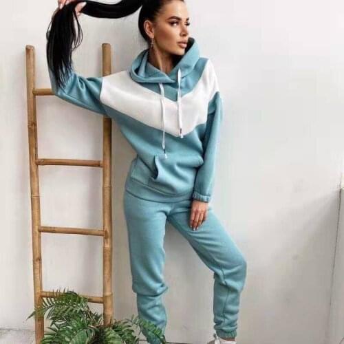 Spring And Autumn Womens Tracksuit Women Hoodies Sweater And Pant 2 Pieces Set Female Warm Clothing