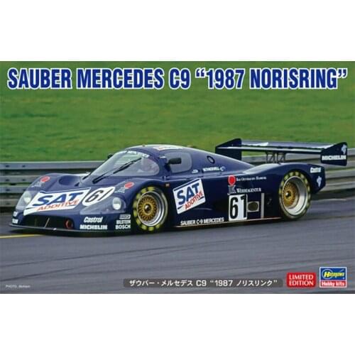 1/24 Hasegawa Plastic Assembled Car Model Toy Sauber BENZ C9 "1987 Norris Lin" Static Model DIY Assembly Kit #20456