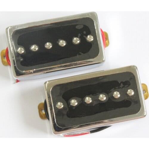N&B 1set guitar pickups Chrome humbucker guitar pickups with iIvory pickup rings