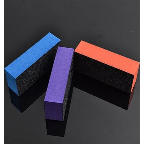 1Pcs Nail Art Black UV Gel Polishing Sanding Sponge Buffing Buffering File Block Foam Sandpaper Manicure Tools