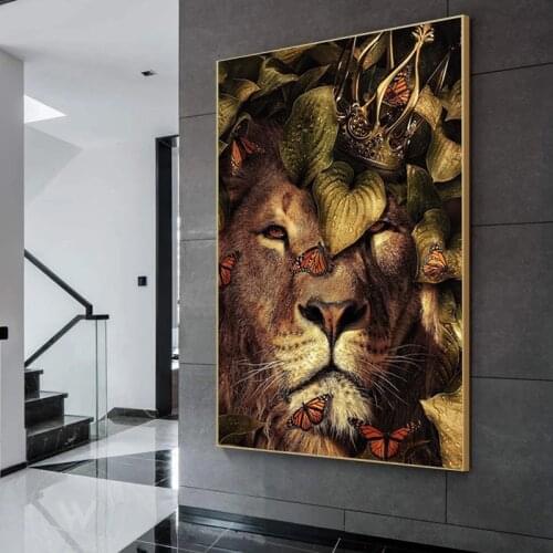 28 Styles Forest Animal Wall Art Print Posters Lion Tiger Leopard Flowers Canvas Painting Modern Living Room Decoration Picture