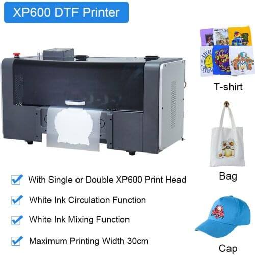 A3+ DTF Printer with XP600 Print Head Impresora DTF Roll PET Film Printer T Shirt Printing Machine Directly Heat Press Transfer