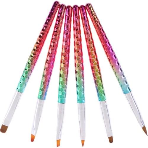 6Pcs Pro Nail Art Design Polish Brushes Pen Set for UV Gel Drawing Painting
